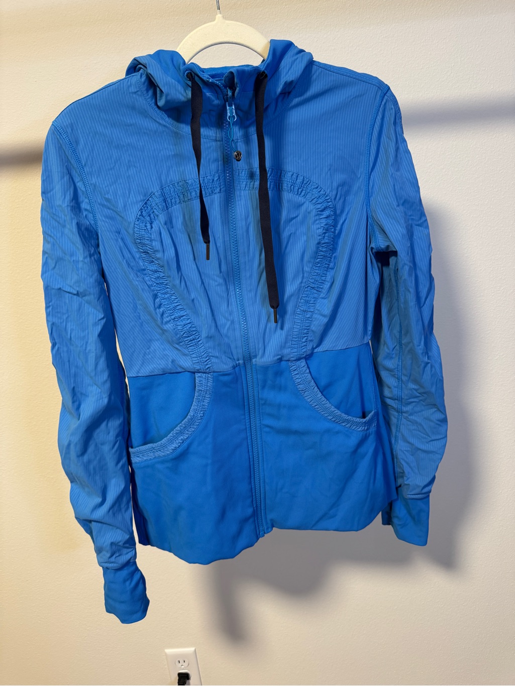 Lululemon Dance Studio Jacket Reversible Blue Hooded Zip Womens Sz 6/8